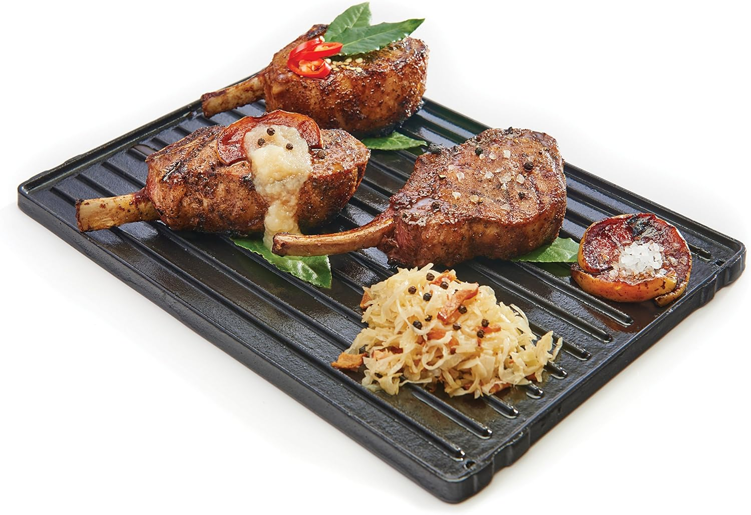 Grillpro 91212 Universal Porcelain Coated Cast Iron Griddle, Black image number 5