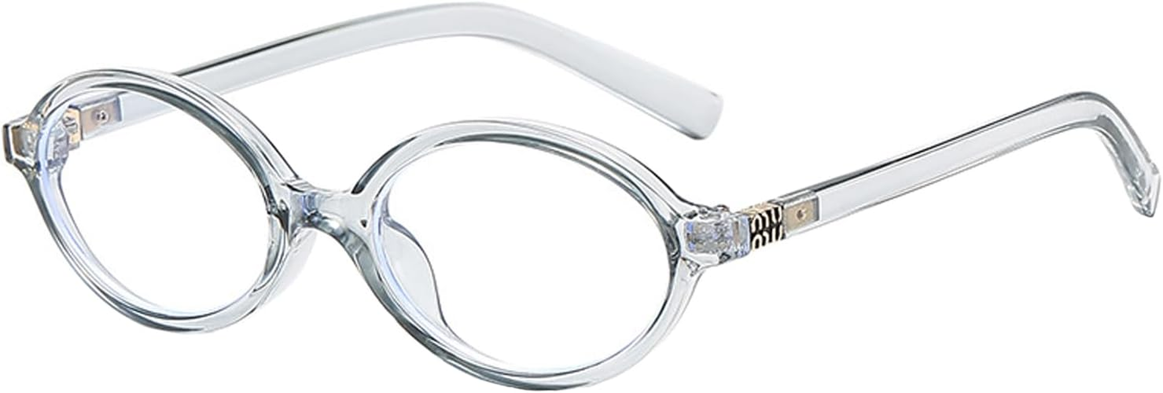 Onrtry Retro Oval Glasses for Women Men Fake Nerd Glasses round Non- Computer Eyeglasses