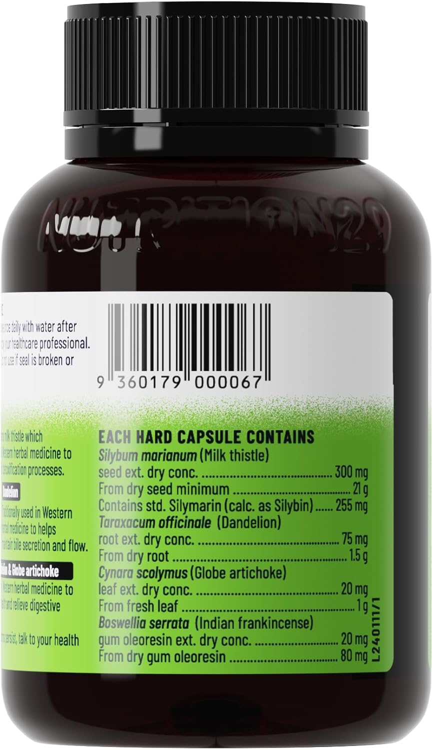 Nutrition29 Liver Health Capsules with Milk Thistle Turmeric & Globe Artichoke Extract 30/60/200 Count image number 5