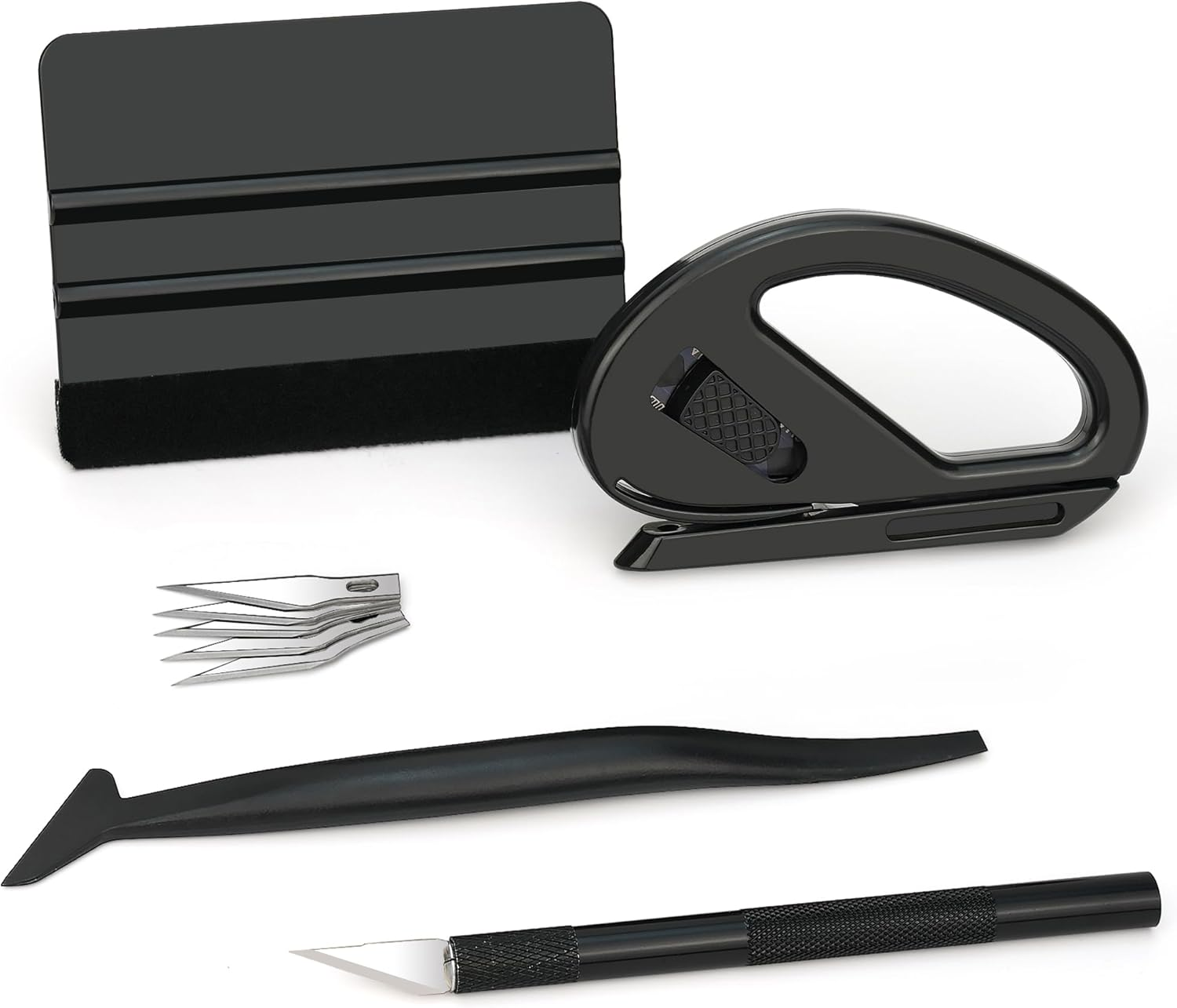 Umaki Vinyl Wrap Kit with Felt Squeegee, Craft Knife & 5Piece Blades and Micro Squeegee, Professional Window Film Tinting Tools for Glass Film, Paint Film image number 3