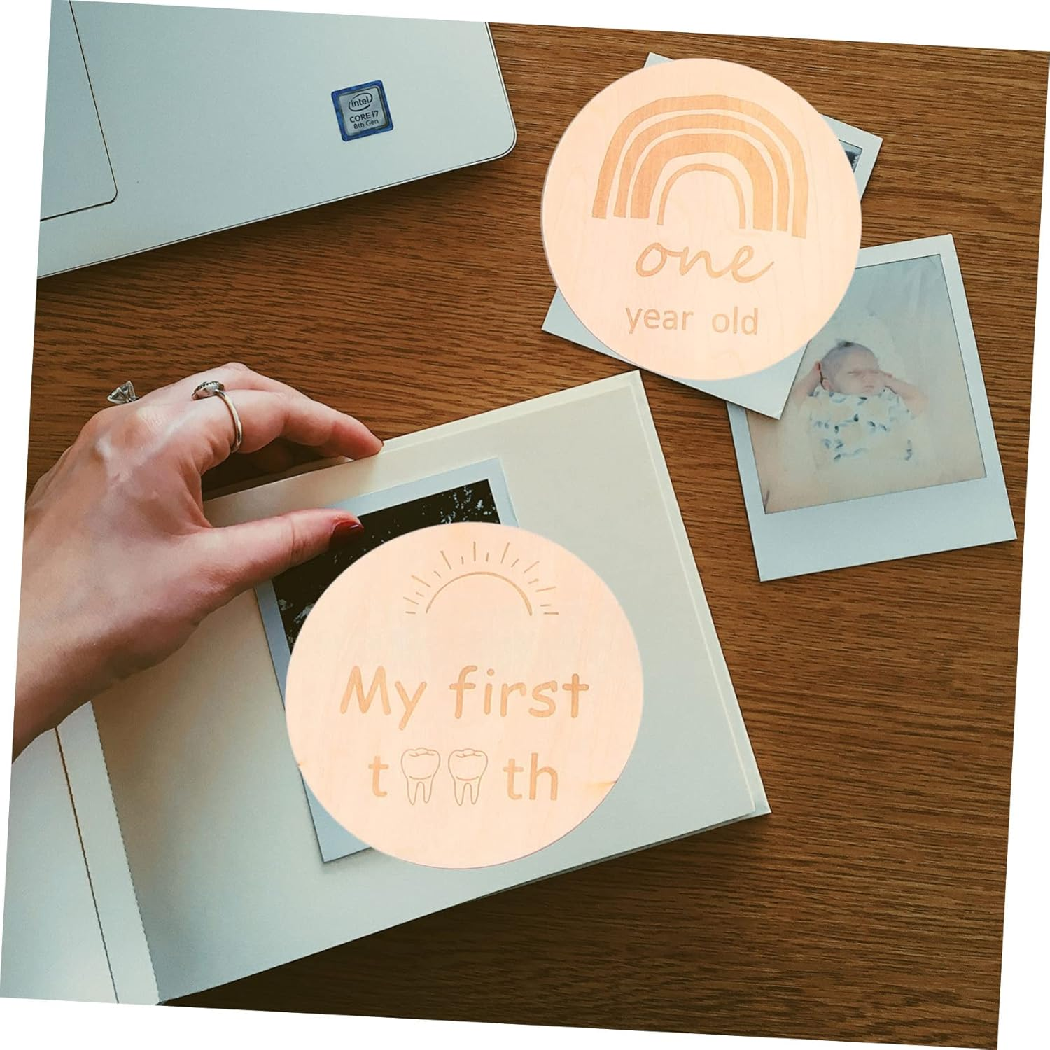 13Pcs Monthly Cards Growth Cards for Newborn Photography Props Growth Recording Shower Gifts for Milestone Moments image number 3