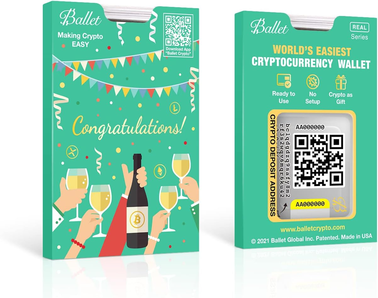 Ballet 3-Pack Gift Set REAL Bitcoin - the Easiest Crypto Cold Storage Card - Cryptocurrency Hardware Wallet with Multicurrency and NFT Support image number 4