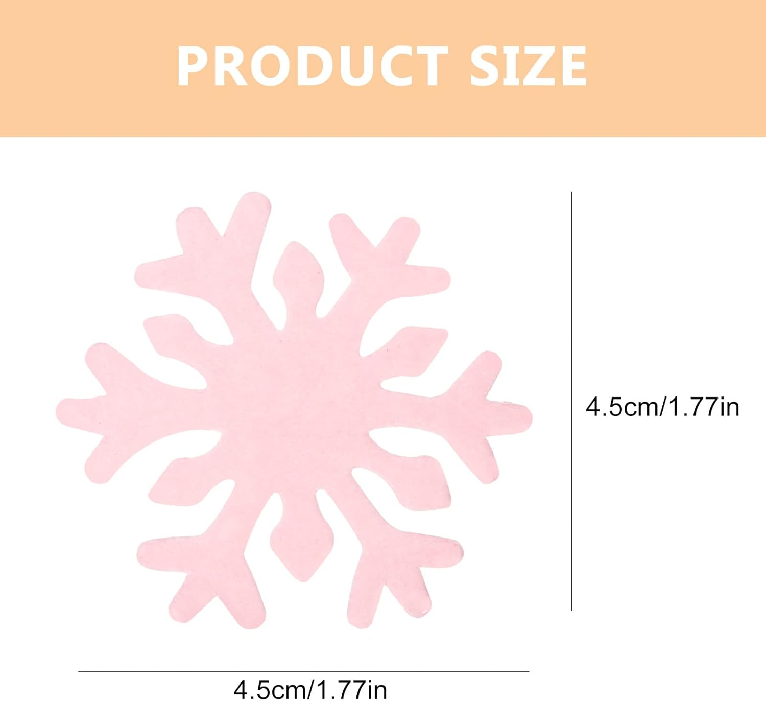 LUOZZY 50Pcs Edible Snowflakes Cake Decoration Cupcake Toppers Winter Christmas Party Cake Supplies - Pink image number 5