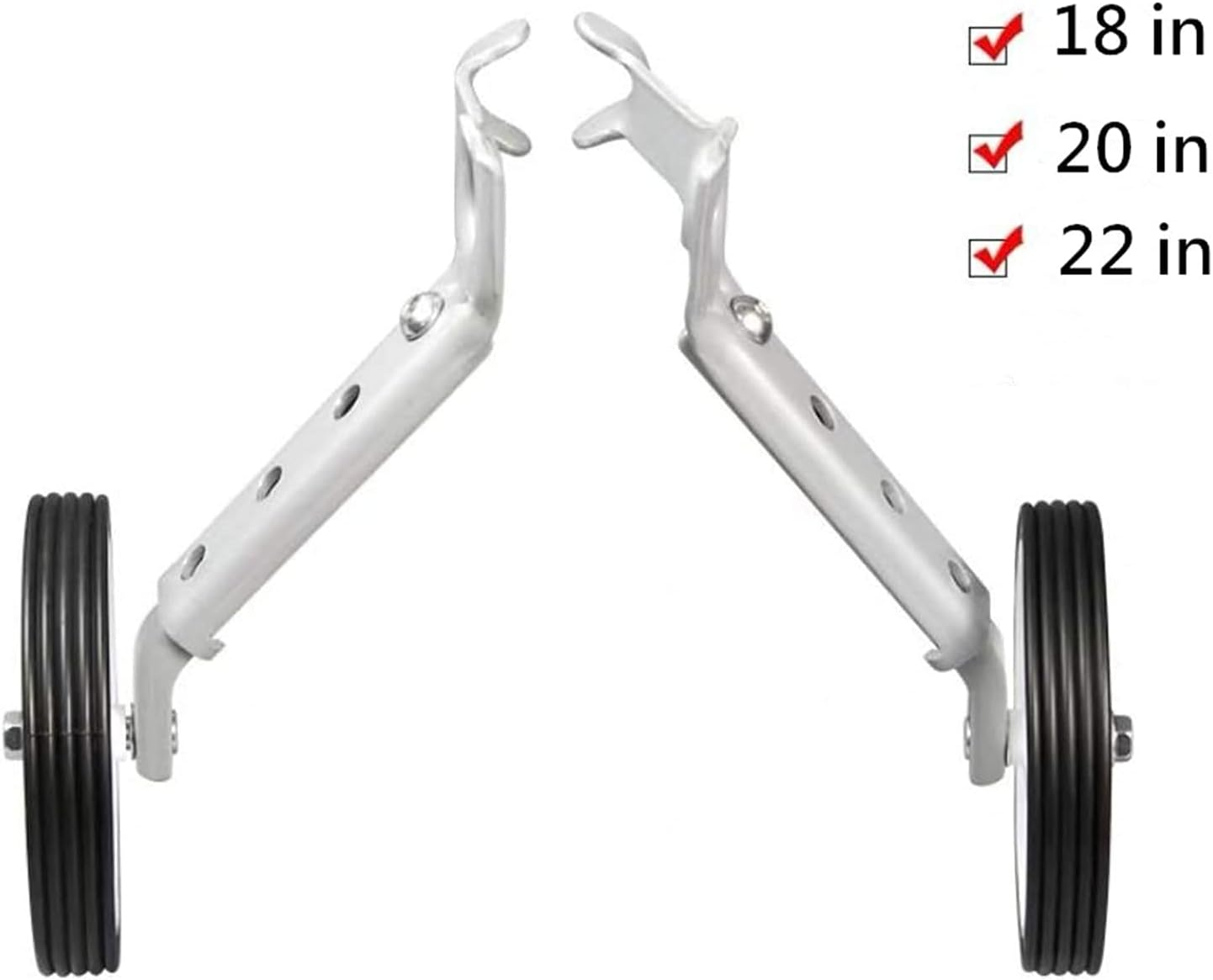 HOMEE Bicycle Training Wheels, Variable Speed Kids Bicycle Stabilizers Mounted Kit, Fit for 18 20 22 Inch Bikes (1Pair） image number 6