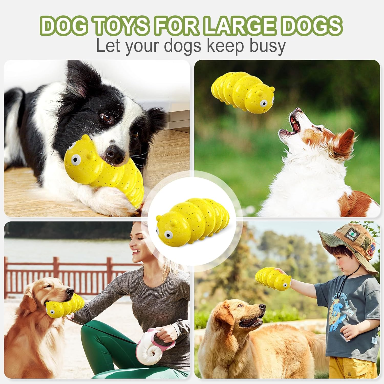 Byffoer Indestructible Dog Toy for Aggressive Chewers, Squeaky Dog Toy for Puppies, Medium and Large, Interactive Chewing Toy, Tough Durable Dog Toy image number 4