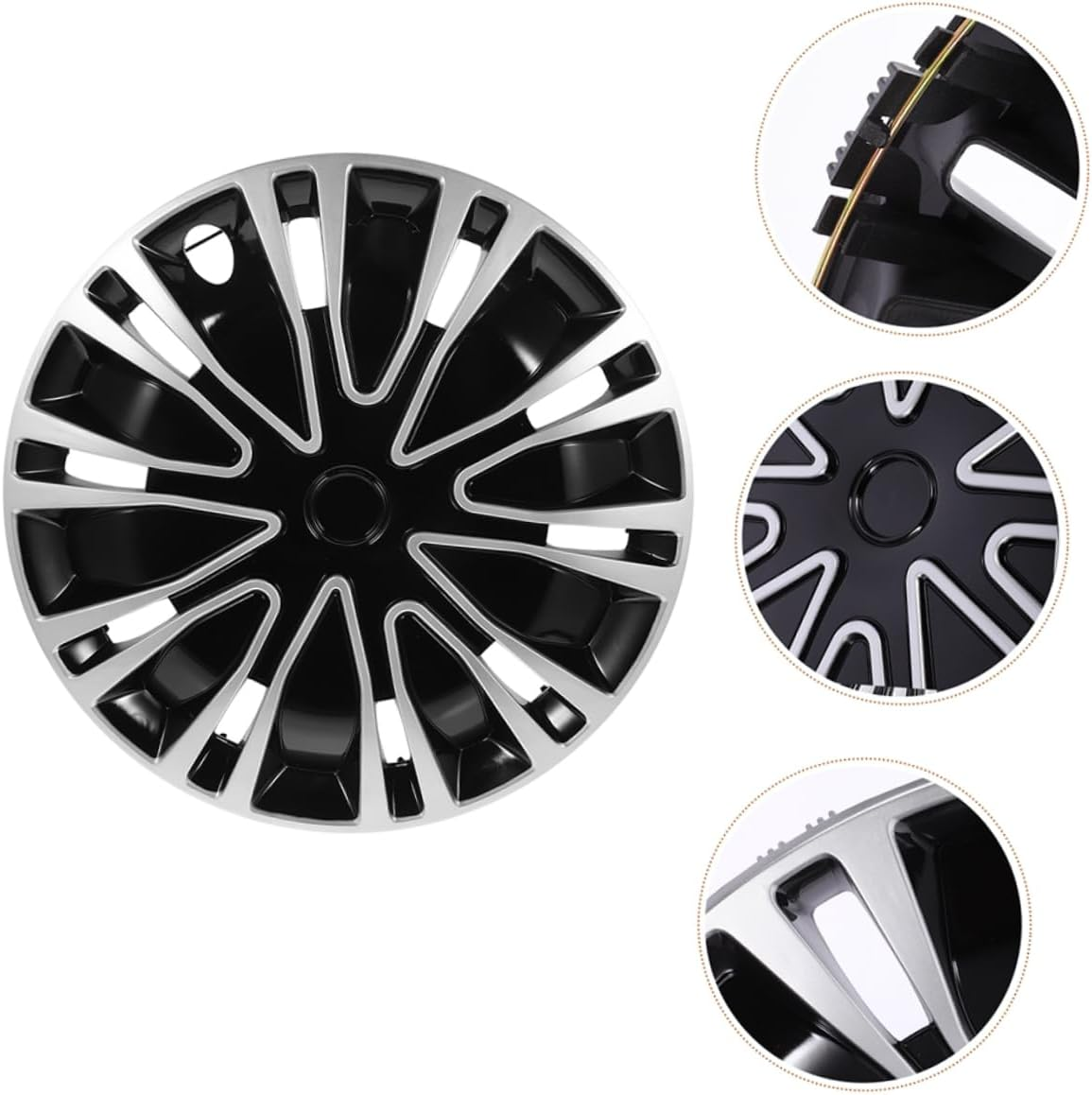 LALADEFIEE 2Pcs Hubcap Decoration Wheel Rim Cover Car Hubcaps Decorative Hub Cap for Automotive Use image number 2