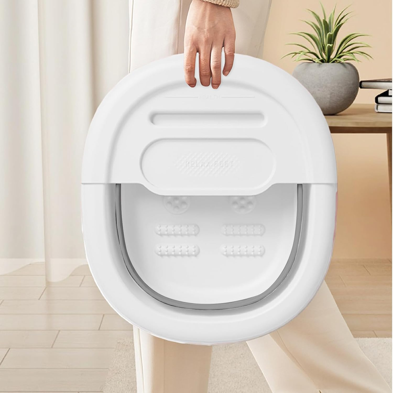 Foot Bucket,Foldable Foot Soak Tub | High Capacity Foot Bath Basin for Relieving Discomfort and Stress Amith image number 6