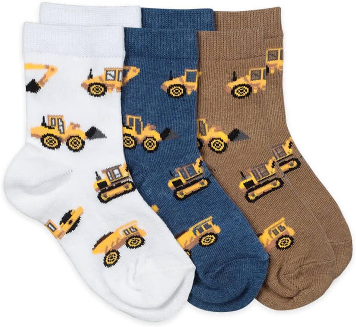 Jefferies Socks Little Boys' Construction Triple Treat Socks (Pack of 3) image number 2