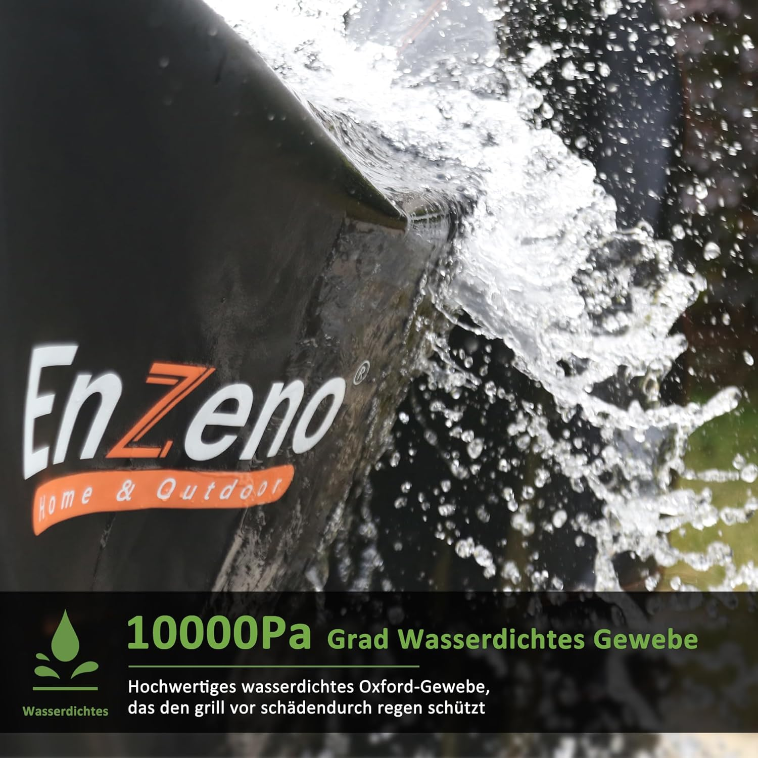 Enzeno Weatherproof Barbecue Cover, 120 X 60 X 120 Cm, Gas Barbecue Cover, Dustproof Grill Tarpaulin for Weber, Brinkmann, Char Broil - Black image number 5