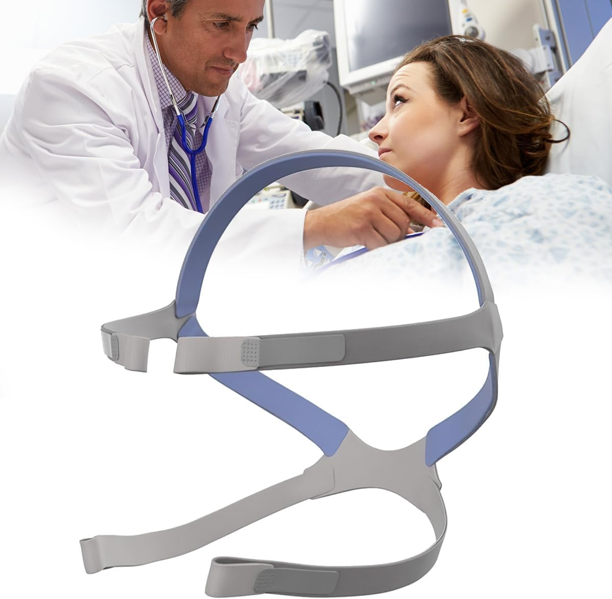 Replacement Universal Nasal Guard Headgear, Replacement Headgear for Resmed Mirage FX Nasal Guard, Breathing Machine Accessory for Mirage FX Elastic Fabric Strap