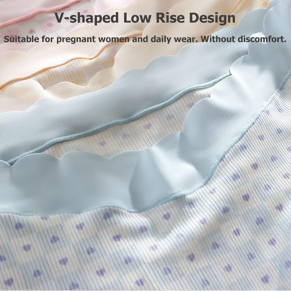 Underwear, 5 Pack Women under the Bump Knickers Underwear for Pregnant Women under Bump Pants Breathable Postpartum Briefs image number 3