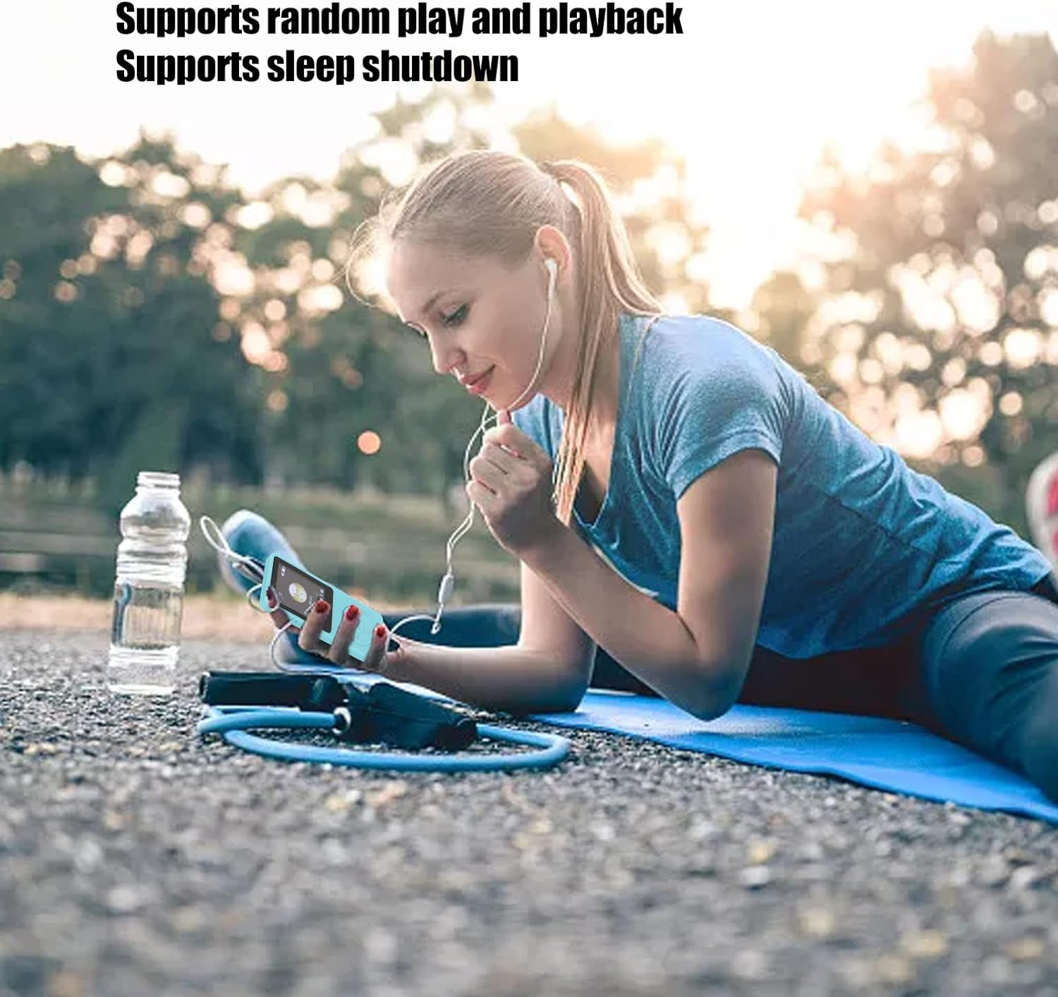 Mp3 Player MP4 Player, Ultra Thin 1.8 Inch LCD Portable Lossless Mp3 Music Player with HD Speaker, FM Radio, Voice Recorder and E Book, MP4 Player with Earphone for Kids Adults (Blue) image number 5