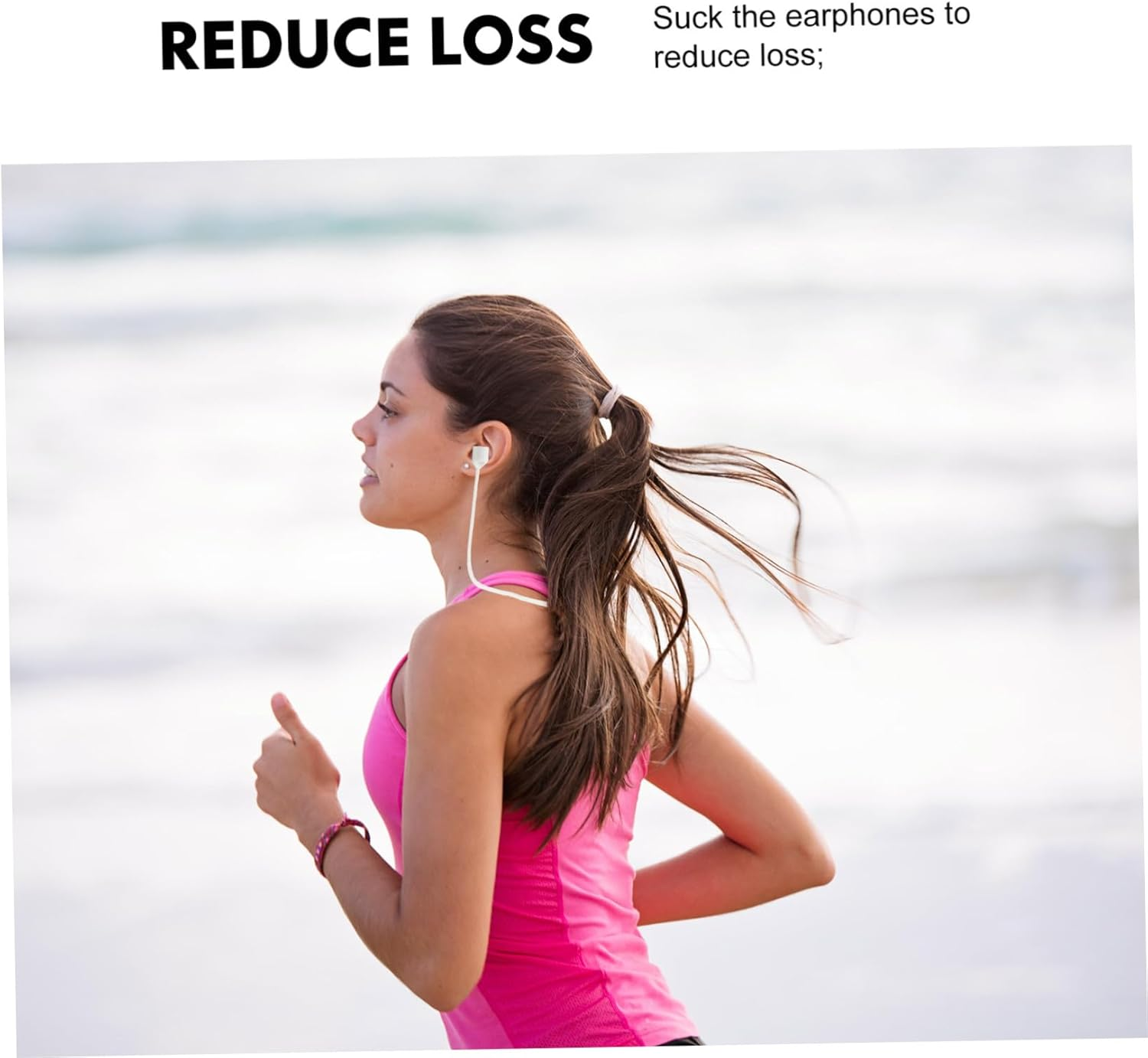 TEHAUX 4Pcs Magnetic Earphone Anti-Lost Straps for Wireless Headset Silicone Lanyards, 70Cm Open Style Anti-Theft Ropes Suitable for Travel and Daily Use, Black and White