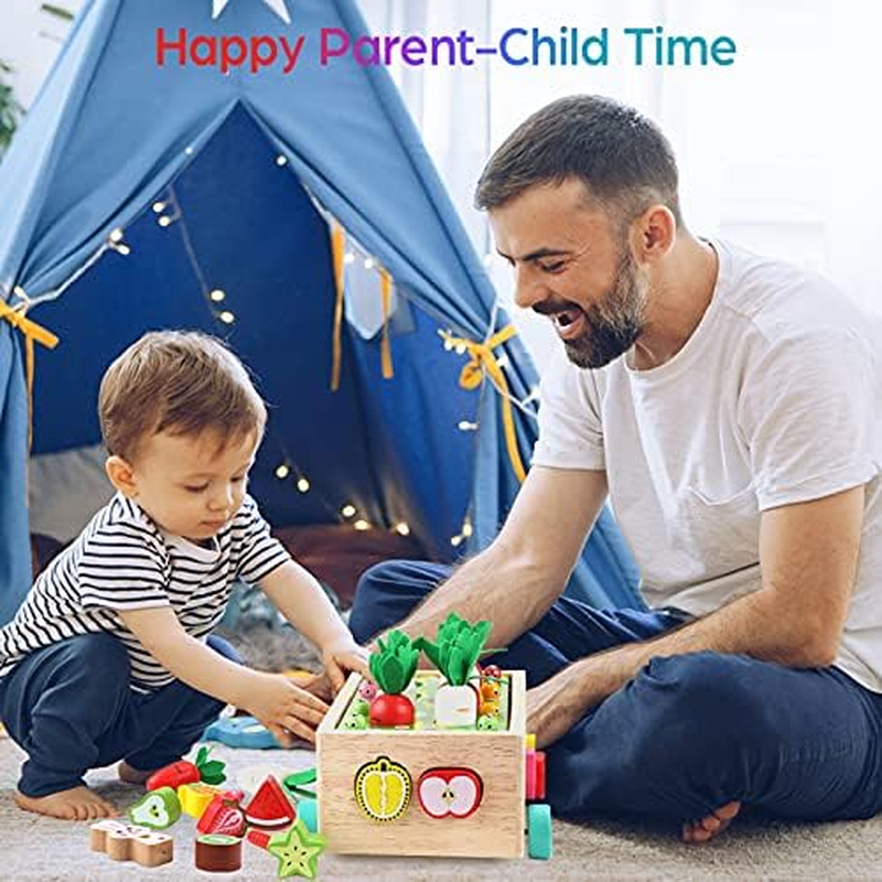 Toddlers Montessori Wooden Educational Toys for Baby Boys Girls Age 2 3 4 Year Old, Shape Sorting Toys Gifts for Kids 2-4, Wood Preschool Learning Fine Motor Skills Game image number 1
