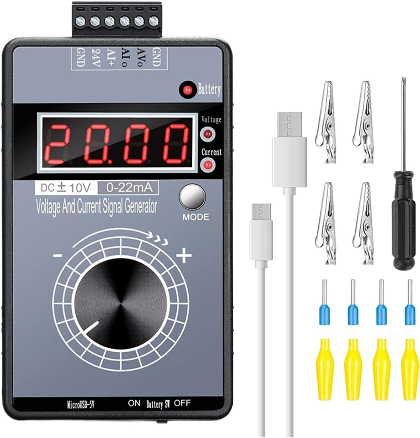 Adjustable Signal Generator 0-20MA 4-20MA Handheld Value Adjusting Multifunctional Adjustable Panel Portable DC 0-10V image number 1