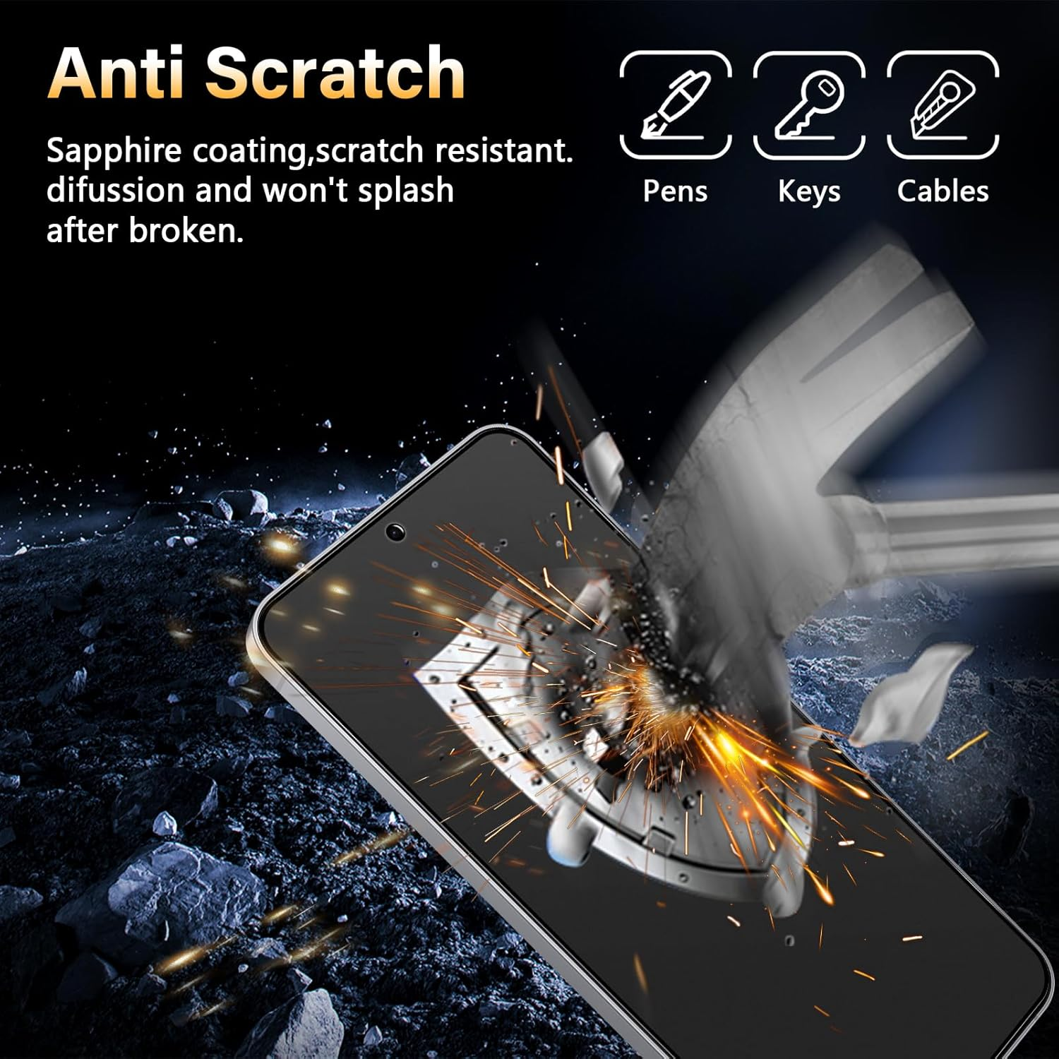 Funrae Full Screen Matte Screen Protector for Samsung Galaxy S25 FE 5G for Tempered Glass, Pack of 2 Anti-Fingerprint Matte Film, 9H Hardness Tempered Glass Protective Glass, Anti-Glare