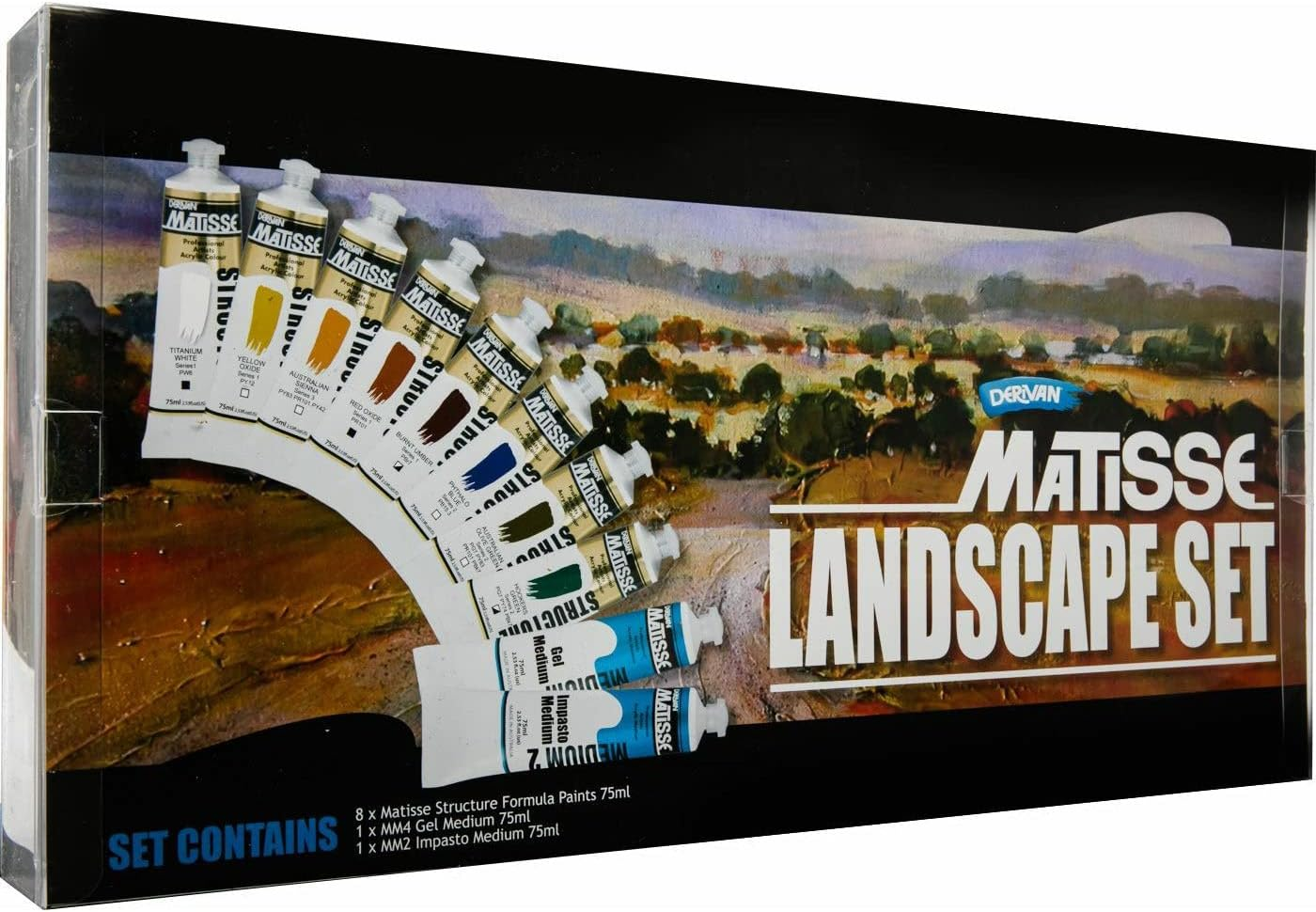 Derivan Matisse Structure Landscape Paints 75 Ml (10-Pieces Set)