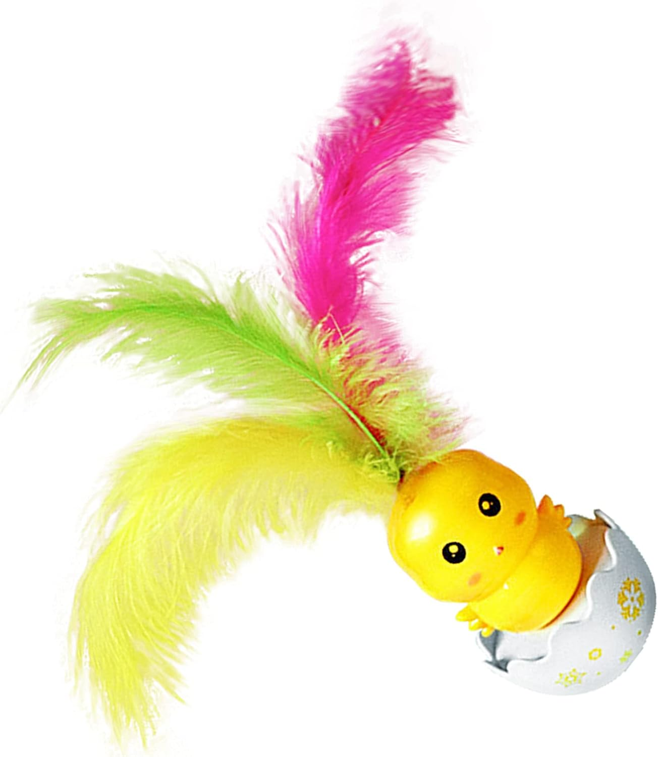 Cat Toys with Feathers | Cat Wand Rabbit Duck Penguin Bite-Resistant - Interactive Colorful Feather Wand Cat Teaser for Dogs Kittens Puppies image number 5