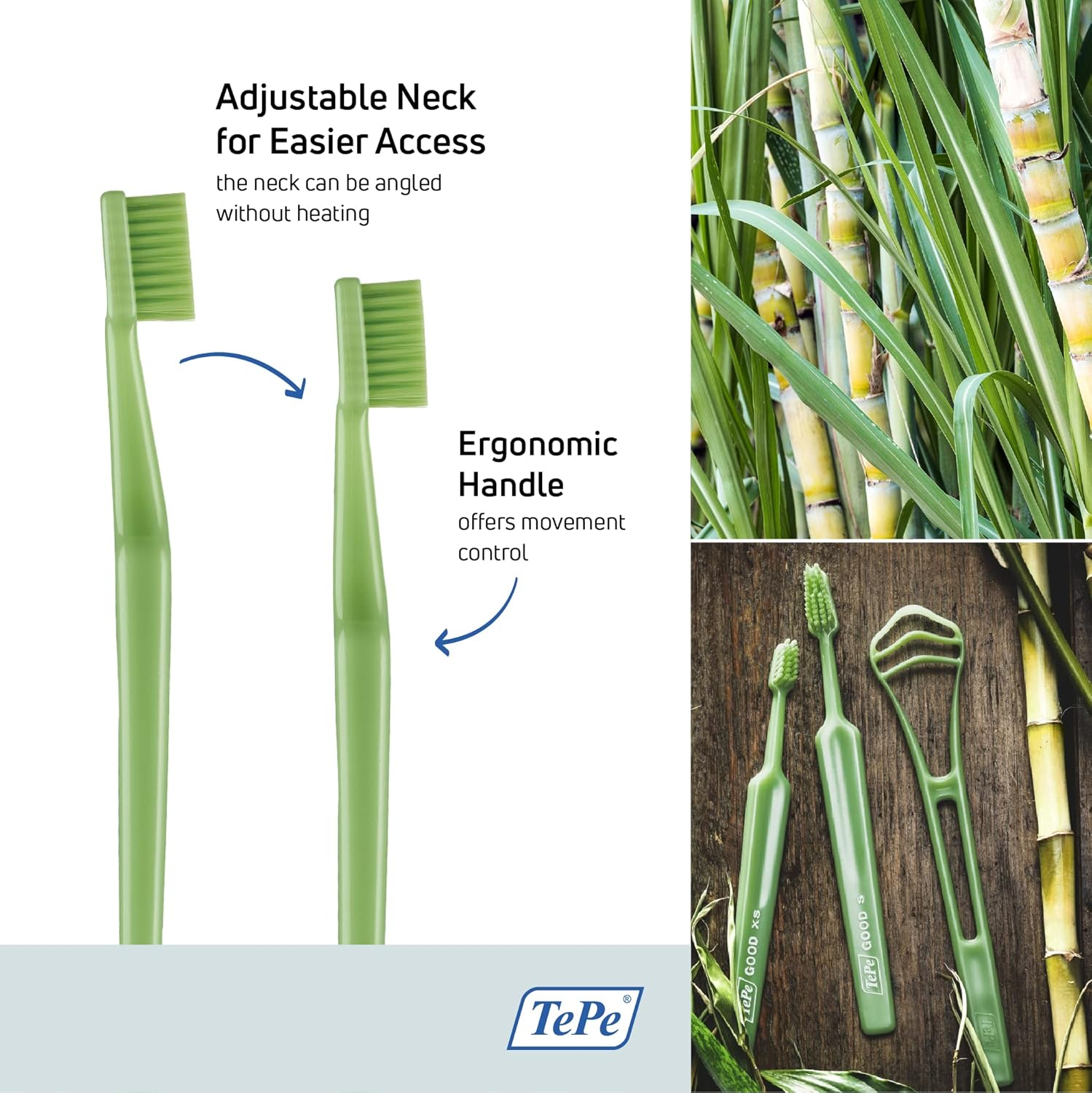 Tepe GOOD Compact Toothbrush, Soft, Green, Kids (XS), 1Pc, Small Head Toothbrush for Improved Access, Soft Bristle Toothbrush for Gentle Cleaning image number 5