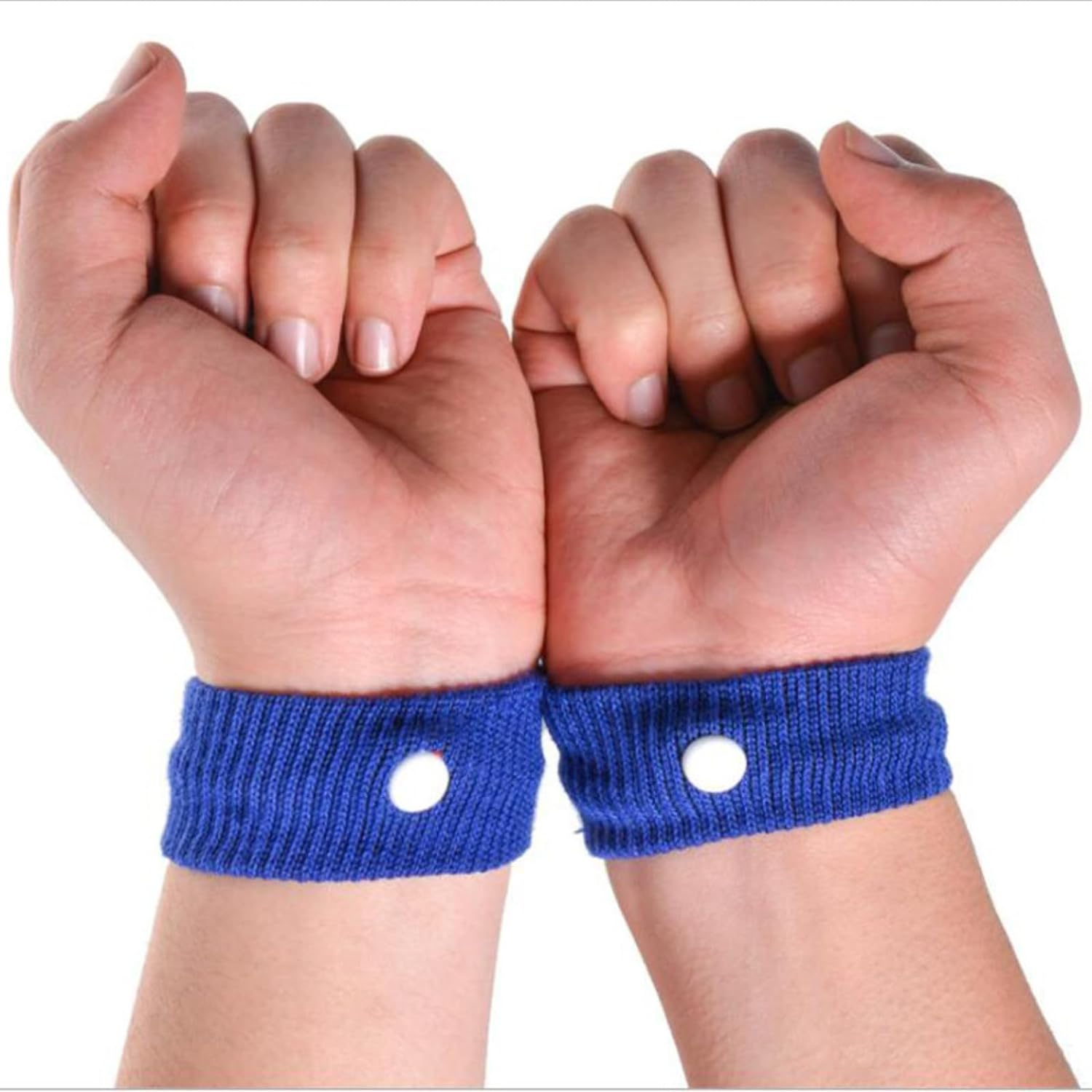 8 Pcs Travel Sickness Bands,Sea Band,Motion Nausea Bands,4 Colours Wristbands(Black, Grey, Blue and Pink) image number 3