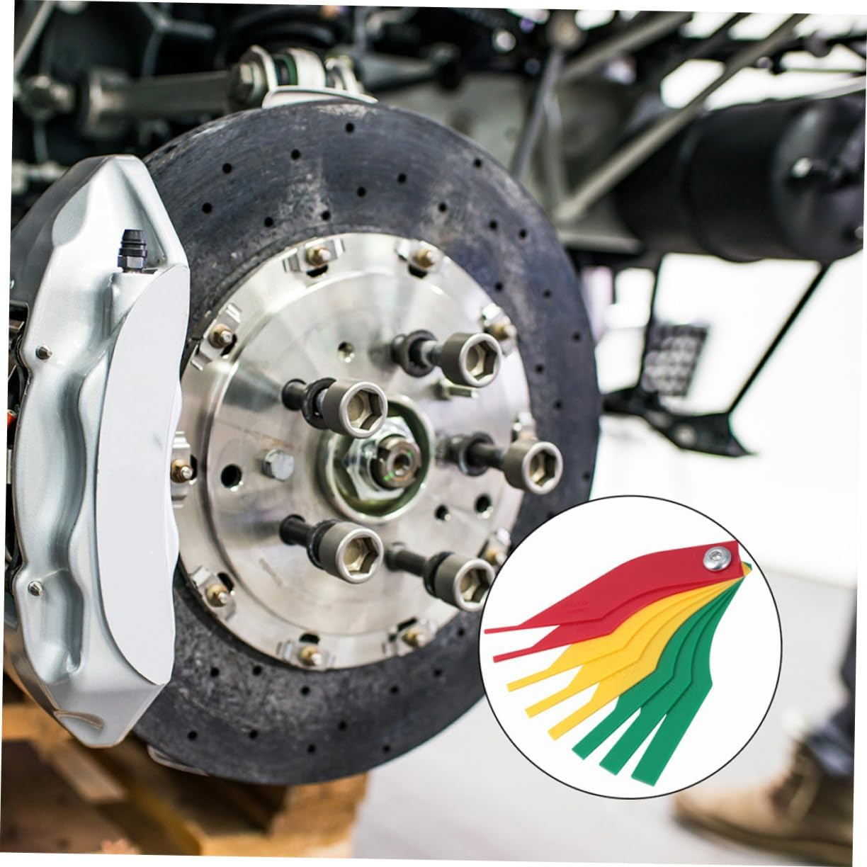 PENIKOKO 3Pcs Brake Pad Measuring Instrument Combination Gauge for Car Brake Pad Thickness Measurement Tool Scale for Lining image number 3