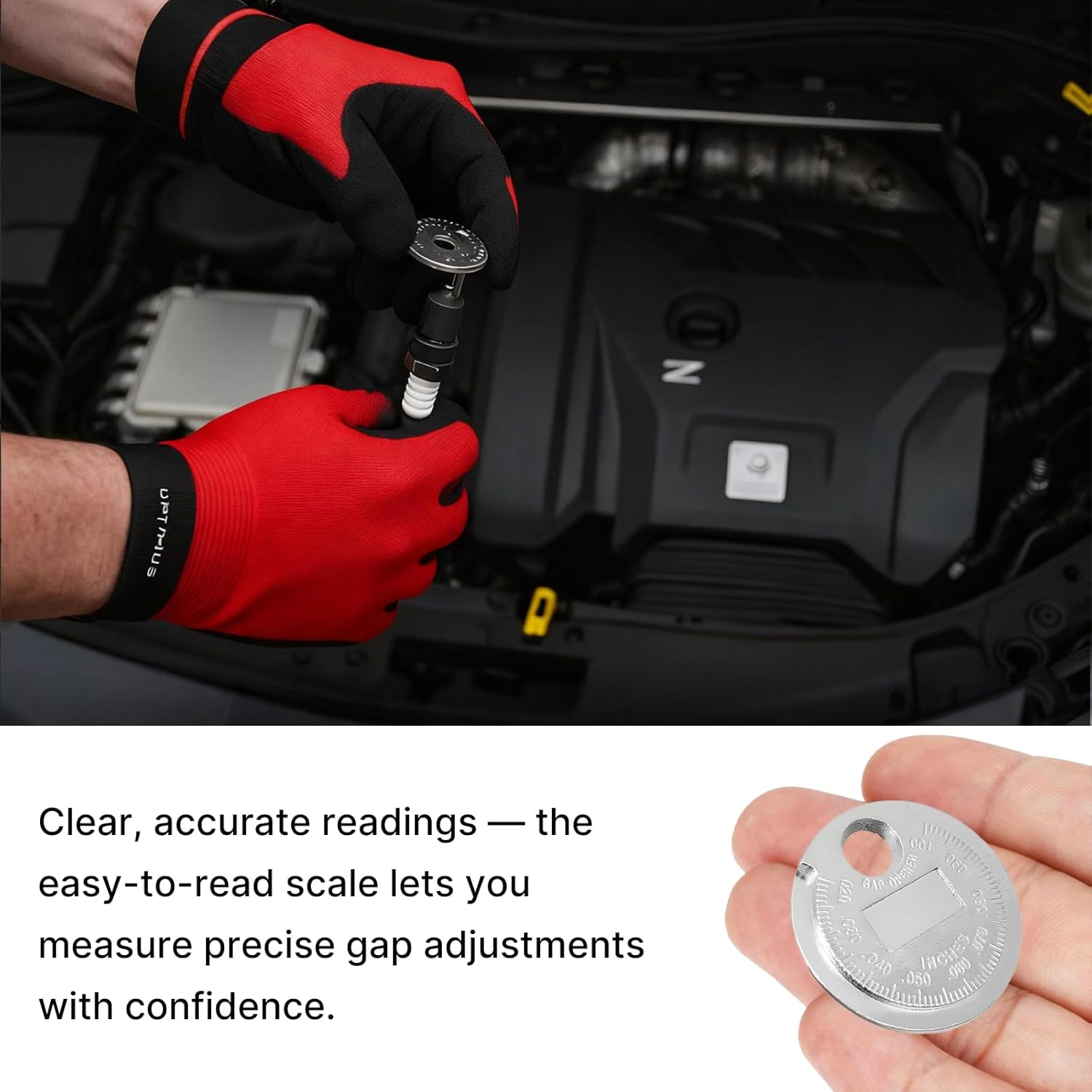 Precision Spark Plug Gap Gauge & Gapper &ndash; Premium Gapping Set with Accurate Gap Measurement, Universal Engine Tune-Up Accessory for Cars & Motorcycles image number 3