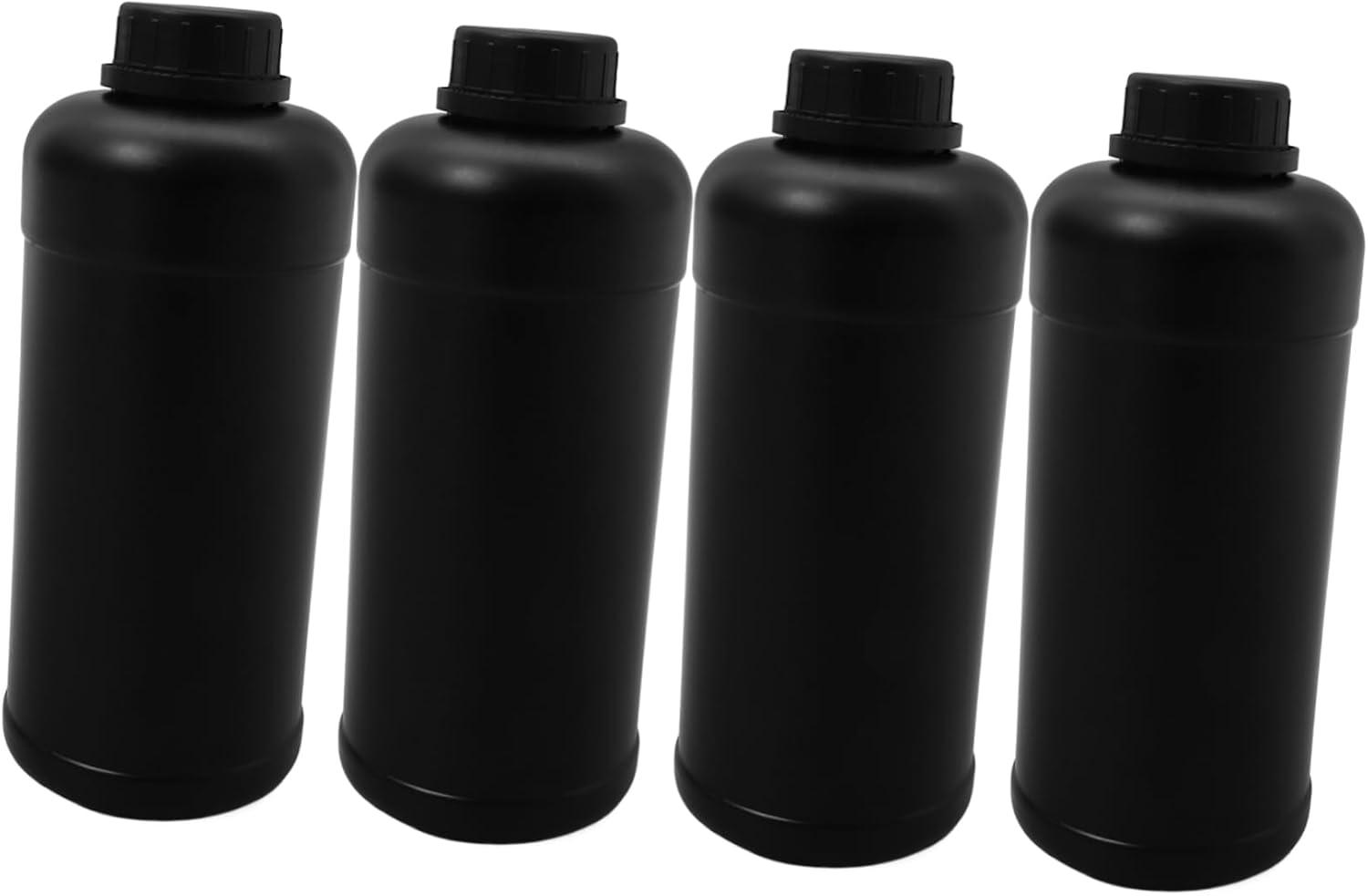 GETAJGHSD 1000Ml Plastic Reagent Bottles 4 Pack Empty Laboratory Sample Containers Caps Black Chemical Bottles for Liquid Storage for School and Home Use image number 5