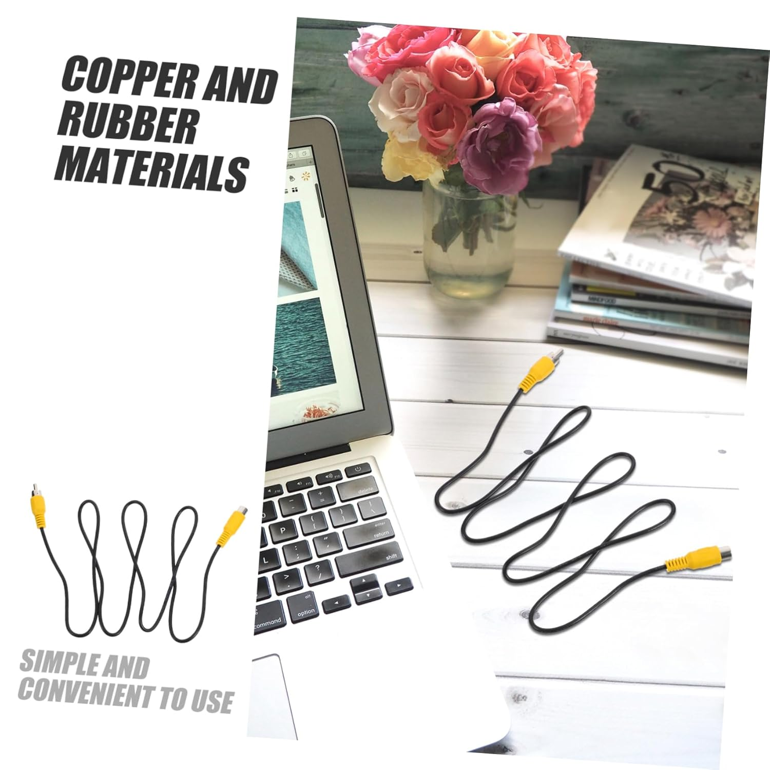 FONDOTIN Digital Cable Cable Extension Audio Wire RCA Male to Female 1M Metal Contact Audio Connect Wire for Home Theater Speaker Subwoofer DVD Vcd image number 6