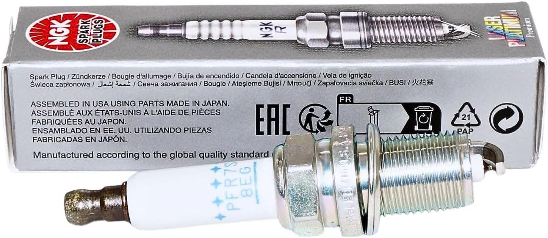 NGK (1675) PFR7S8EG Spark Plug - Pack of 4 image number 4