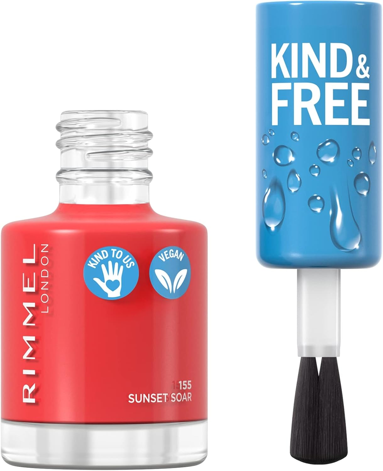 Rimmel London Kind & Free Nail Polish #155 Sunset Soar 8Ml (Pack of 2) image number 1
