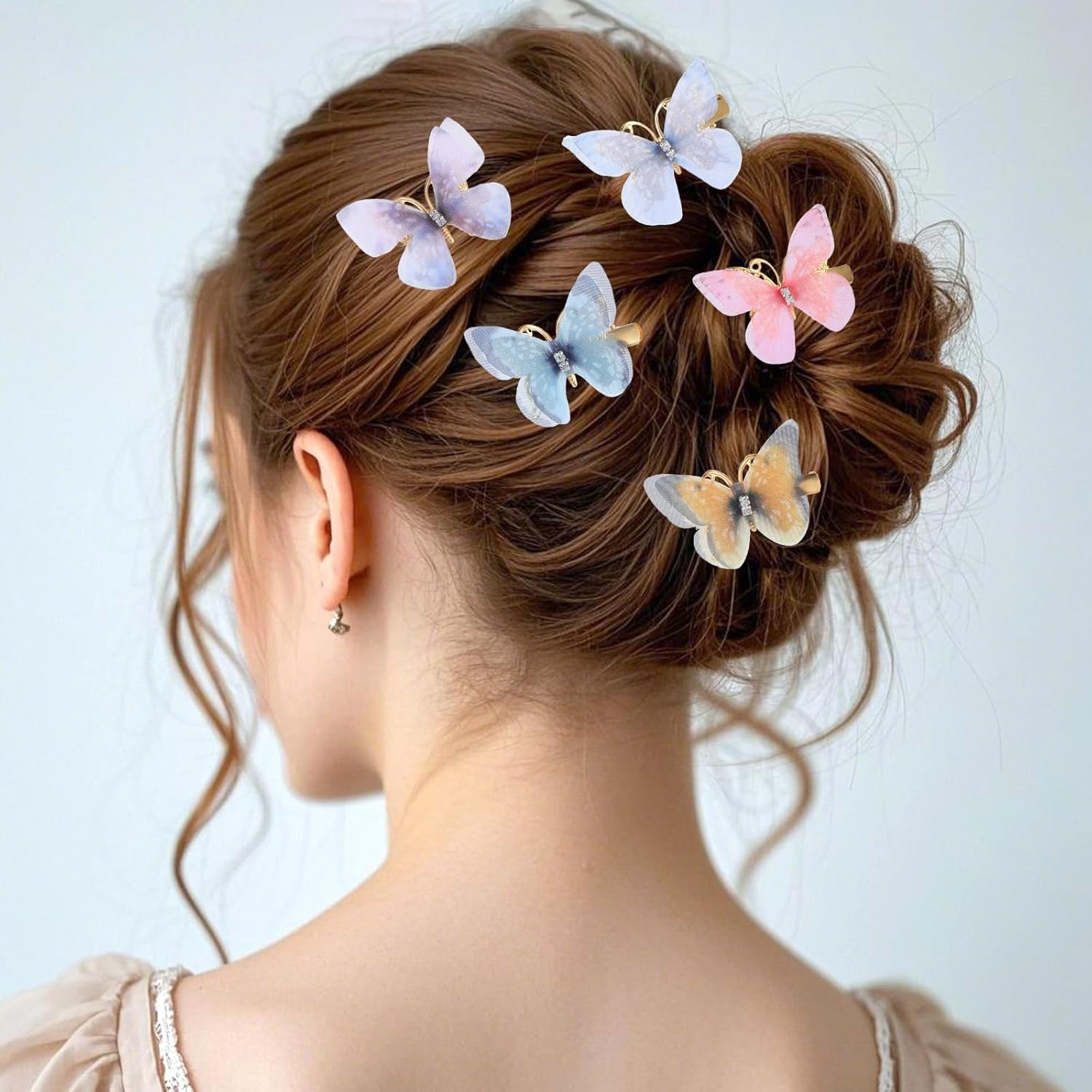 Pack of 18 Butterfly Hair Clips, Hair Clip, Butterfly Hair Clip, Small Children'S Hair Accessories, Girls (Solution 2) image number 3