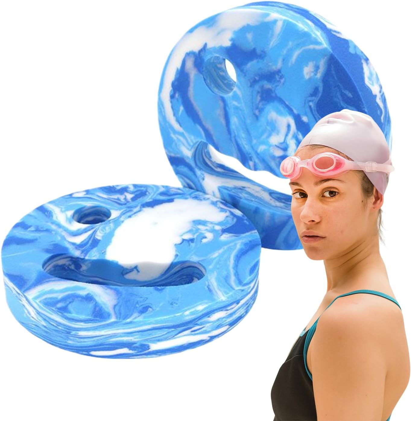 Pool Exercise Discs,Eva Foam Aerobic Workout Discs | Handheld Swimming Training Equipment for Men Women Boys Girls Teens