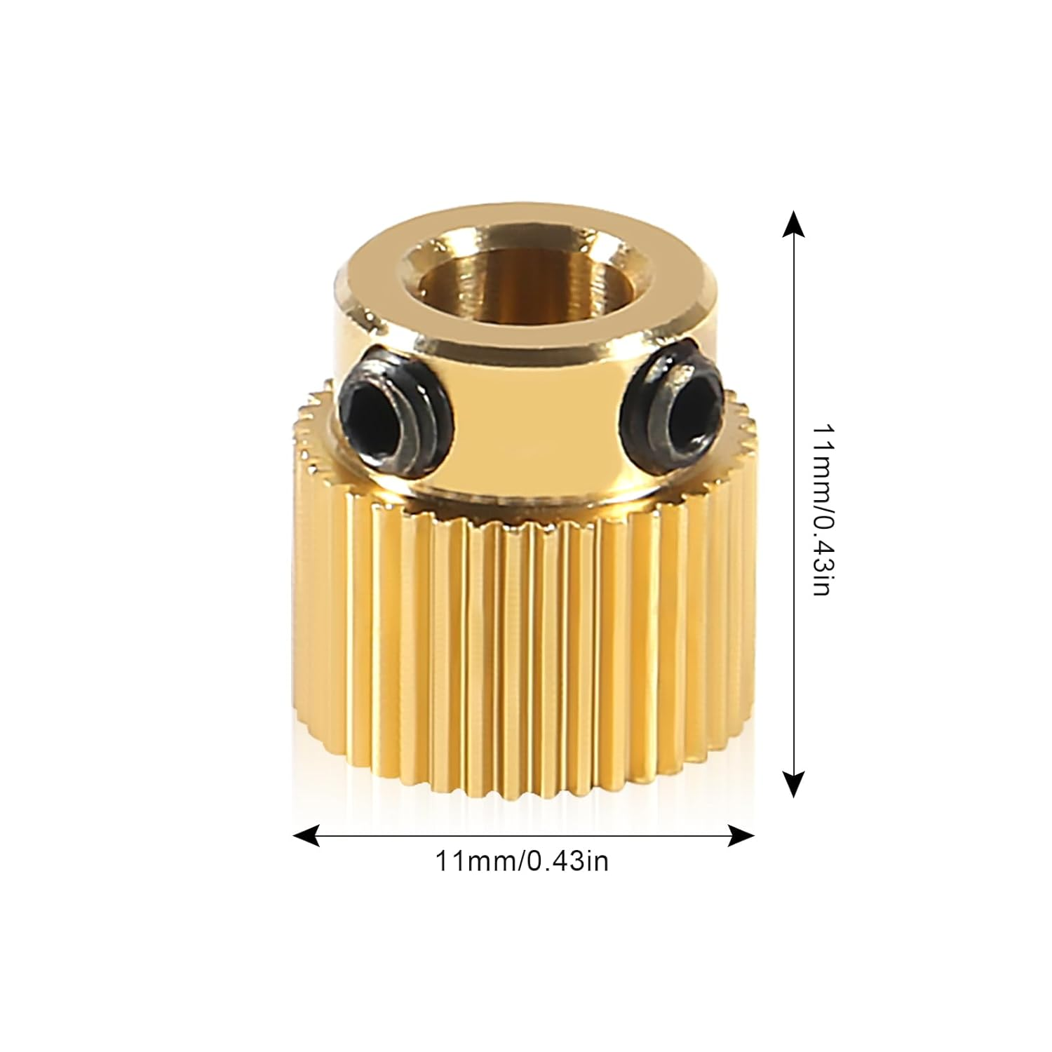 DIANN 10Pcs 40 Teeth Extruder Drive Gear Wheel Brass Compatible with 3D Printer Ender 3 V2/ Ender 3/ Ender 3 Pro/Ender 5/ CR-10/10S 20/20 Pro