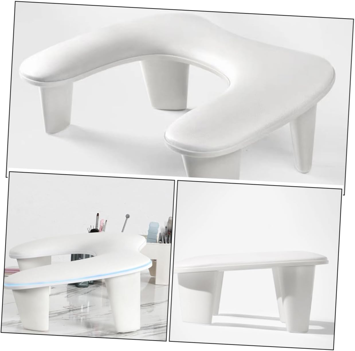 FRCOLOR U Shaped Nail Arm Rest Cushion for Nail Tech Detachable Portable Design with Tilt for Ergonomic Support for Acrylic and Various Hand Activities image number 6