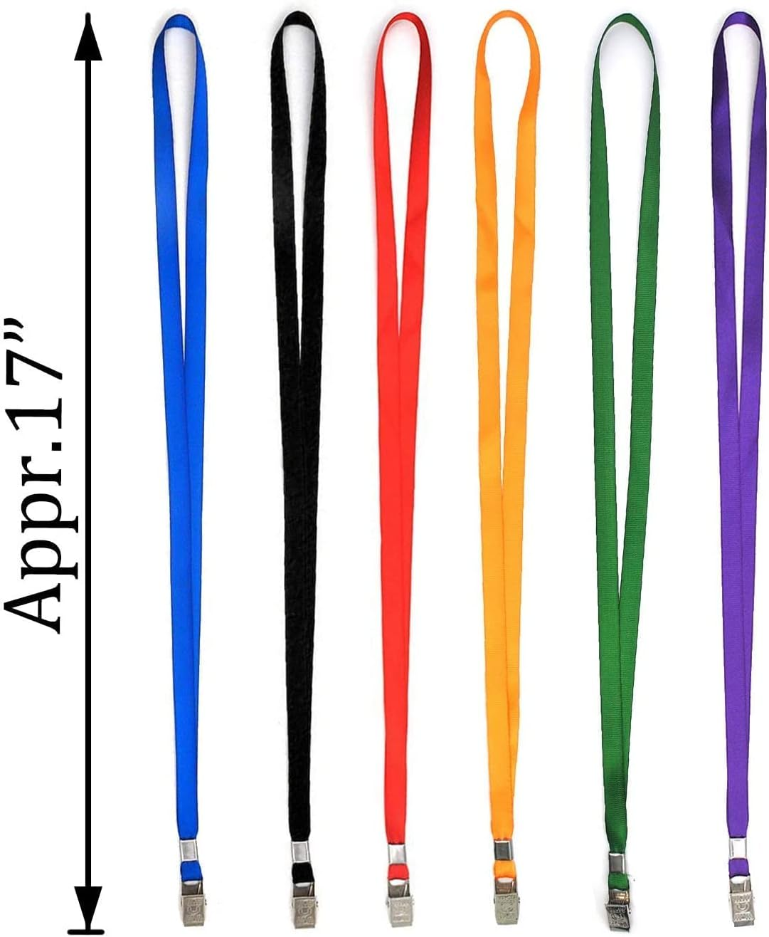 Name Tags,Bird Fiy 50 Pcs Waterproof Type Clear Plastic Horizontal Name Tag Badge Id Card and 50 Pcs Blue Lanyard - Blue image number 6