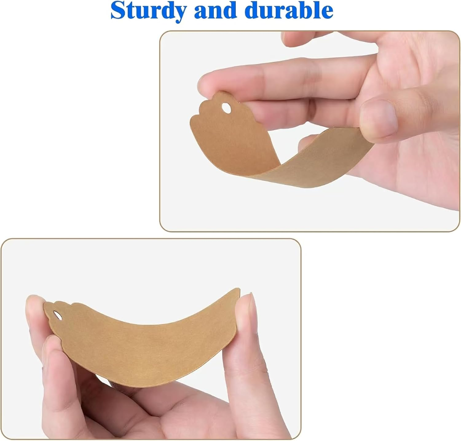 Blank Gift Tags with String,100 Pcs Kraft Paper Premium Gift Tags, with 32.8 Feet Natural Jute Twine,Double-Sided Available Kraft Paper Price Tags - 2.76 X 1.57Inch