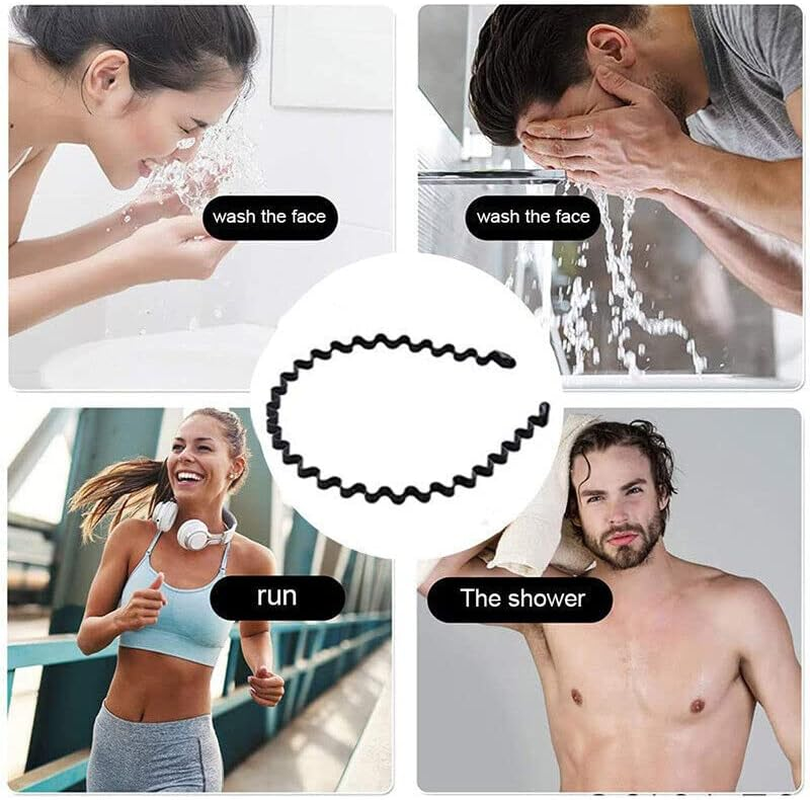 AIMALL 1PCS Sports Metal Wave Hoop Headband, Flexible & Durable Unisex Hair Band, Ideal for Men, Women, and Girls, Perfect for Sports & Daily Wear image number 3