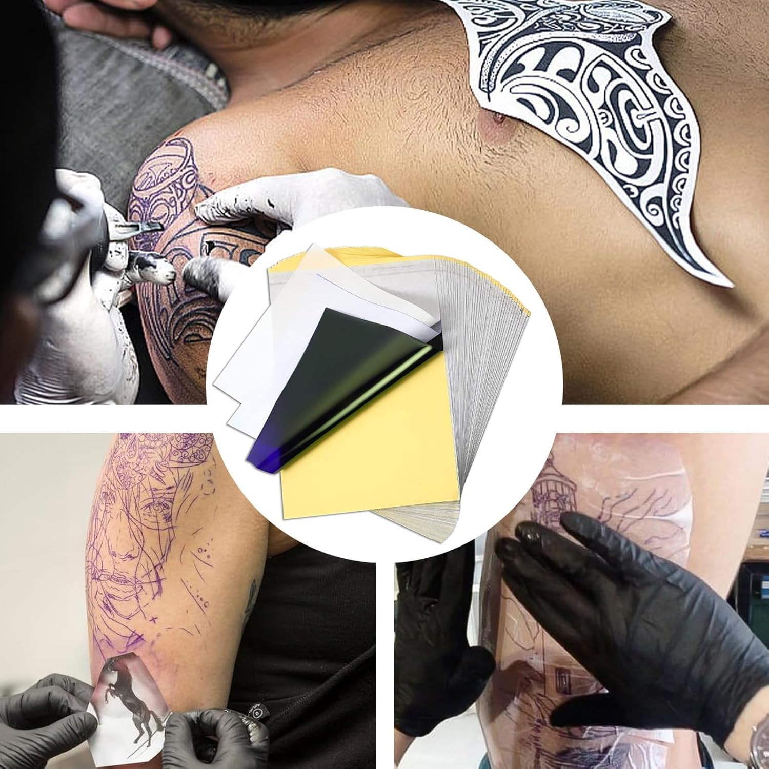 Tattoo Transfer Paper, 40 Sheets Stencil Paper for Tattoos, Blueprint Matrix Paper image number 3