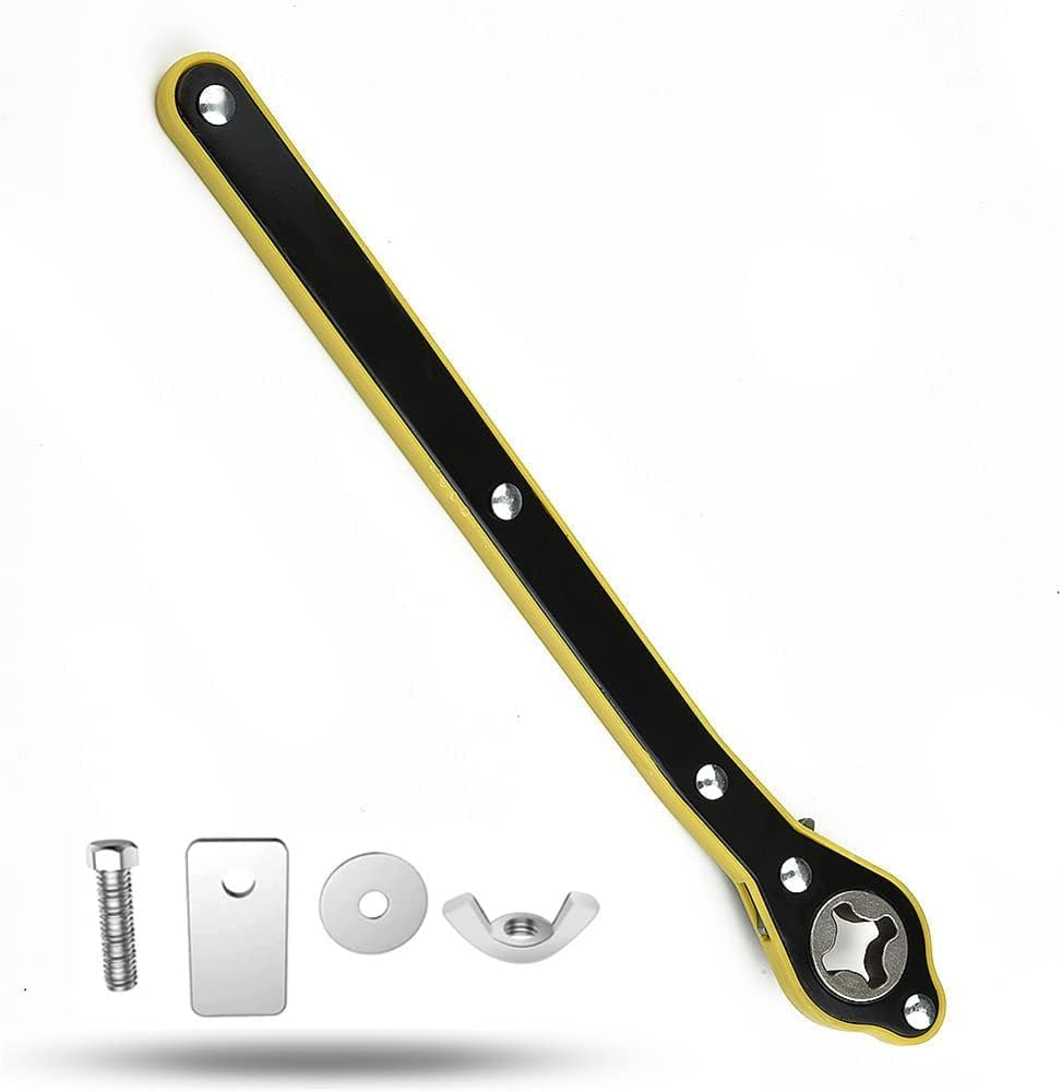 Universal Automotive 360&deg; Swivel Labor-Saving Jack Ratchet Wrench, Scissor Jack Lift Speed Handle Tool Jack Lug Handle Tool Tire Wheel Jack Wrench for Travel/Truck/Suv (2 PCS)