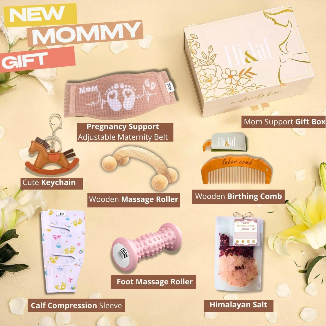 Pregnancy Gift Set for New Moms &ndash; First Time Mom Essentials | Mom to Be & Expecting Mother Gifts | Labor & Hospital Bag Must Haves | 1St 2Nd 3Rd Trimester Care Kit | Maternity Belly Support Belt image number 3