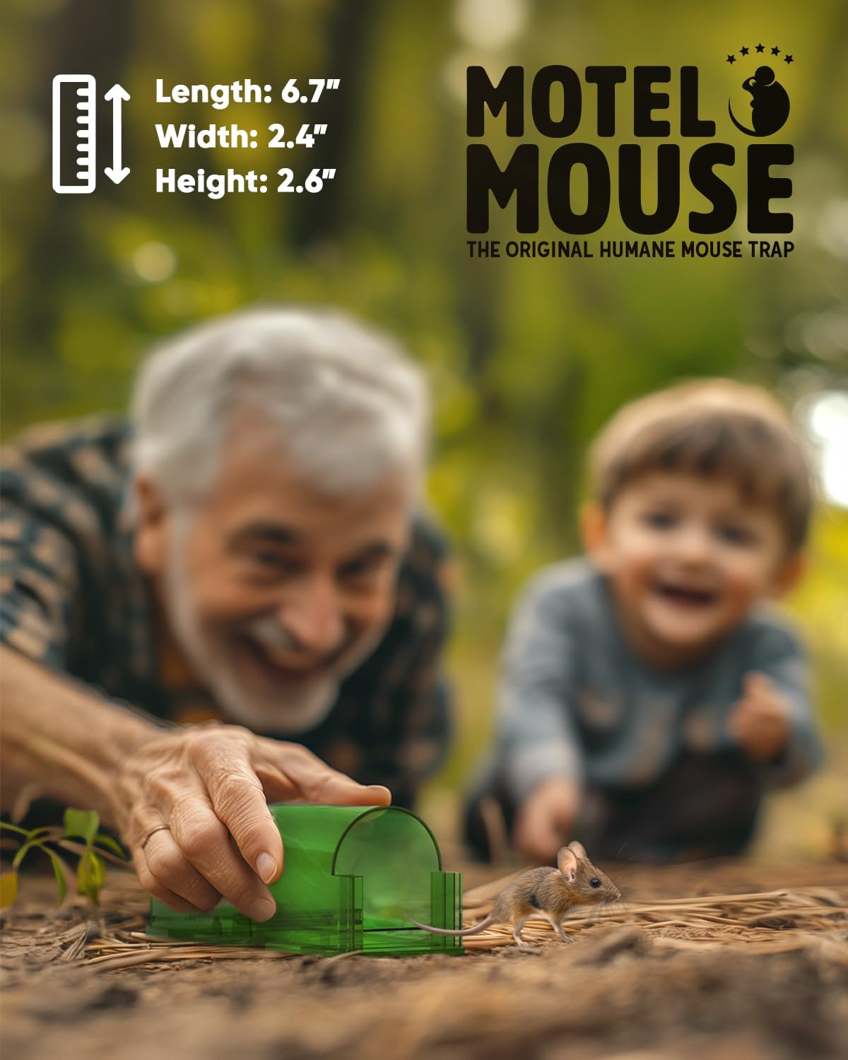 Motel Mouse Humane No Kill Live Catch and Release Mouse Traps, Reusable with Cleaning Brush - 2 Pack image number 2