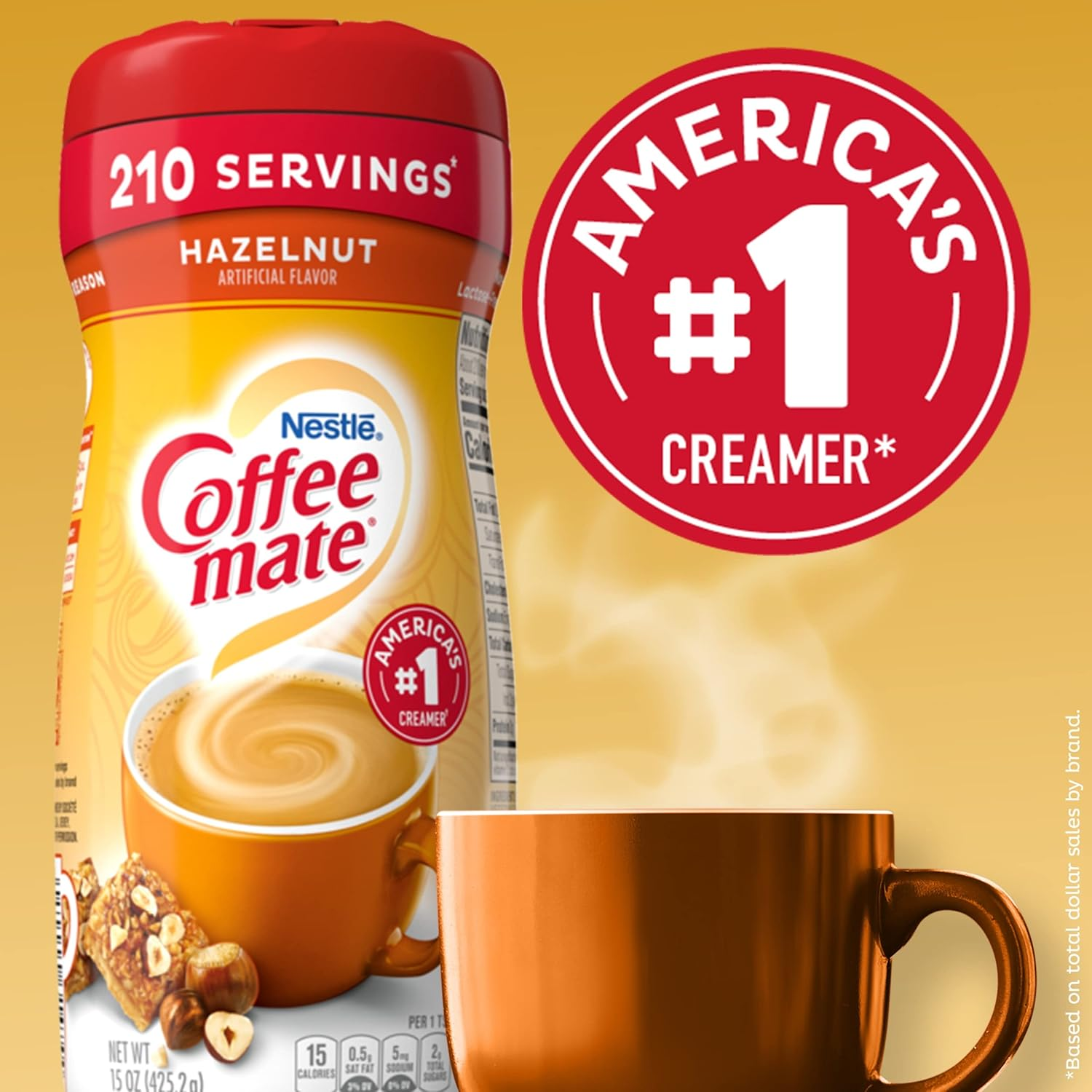 Coffee Mate Hazelnut Powdered Coffee Creamer, 15 Oz image number 2
