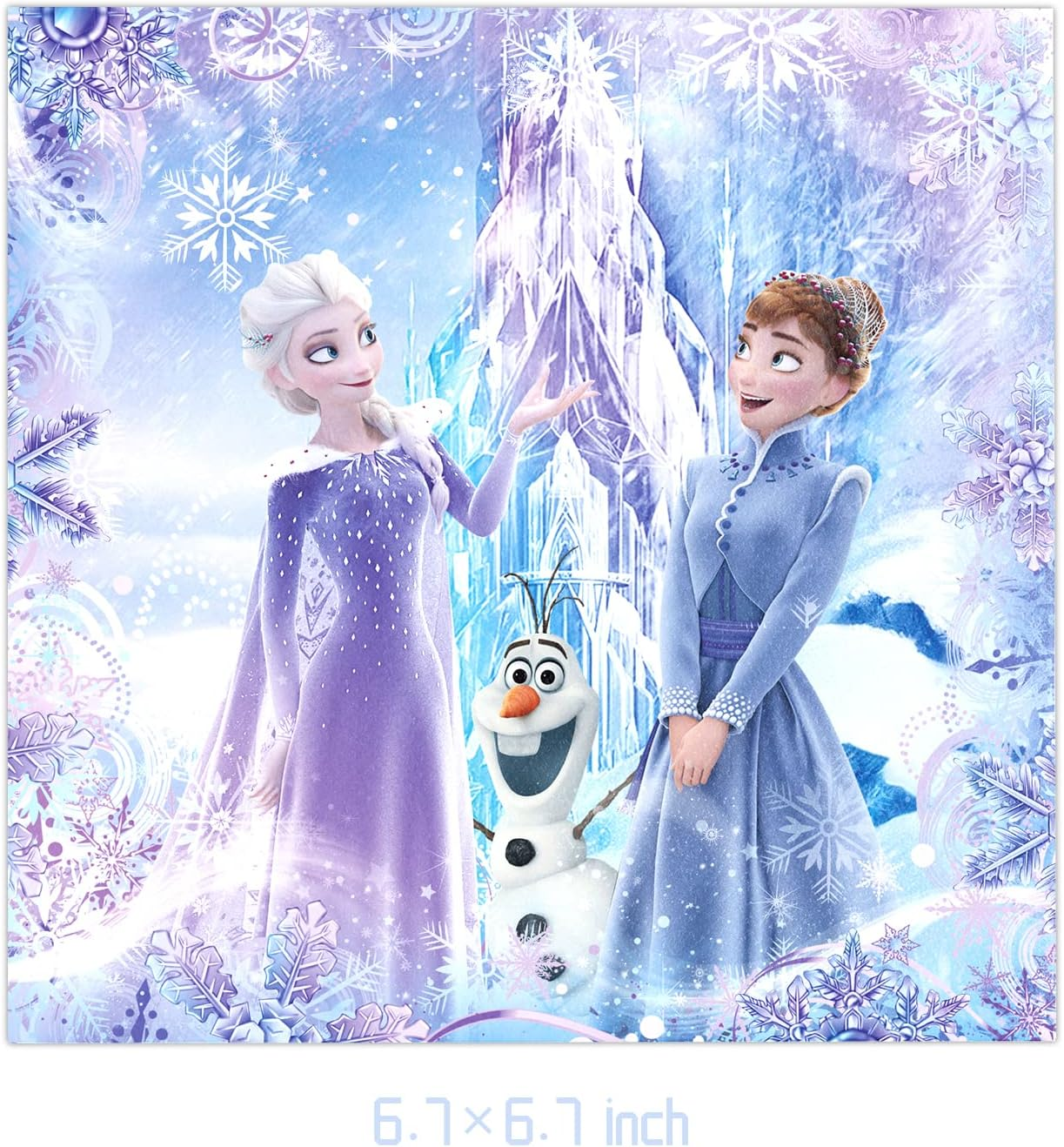 Domidola 40Pcs Frozen Party Supplies Include 20 Plates, 20 Napkins for the Frozen Birthday Party Decoration image number 1