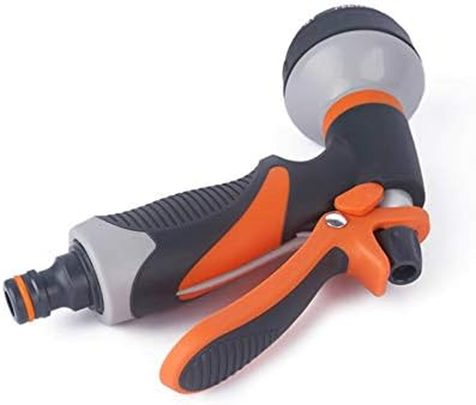 Heavy Duty 8-Function Multi-Pattern Hose Pipe Spray Gun, Rubber Coated Garden Hose Spray Nozzle for Car Washing, Plant Watering, Outdoor Cleaning image number 2
