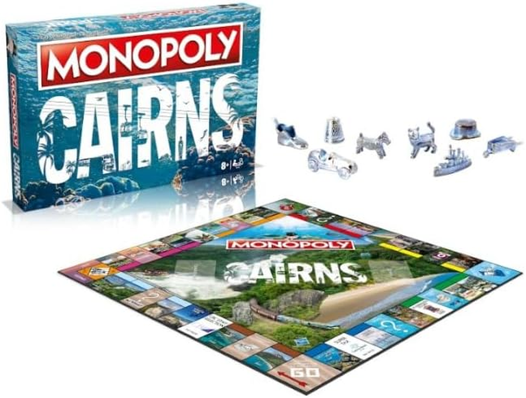 Winning Moves Monopoly Cairns Edition - Popular Board Game Regional Version - Conquer Cairns with Your Family & Friends! - 2-6 Players Aged 8+ image number 3