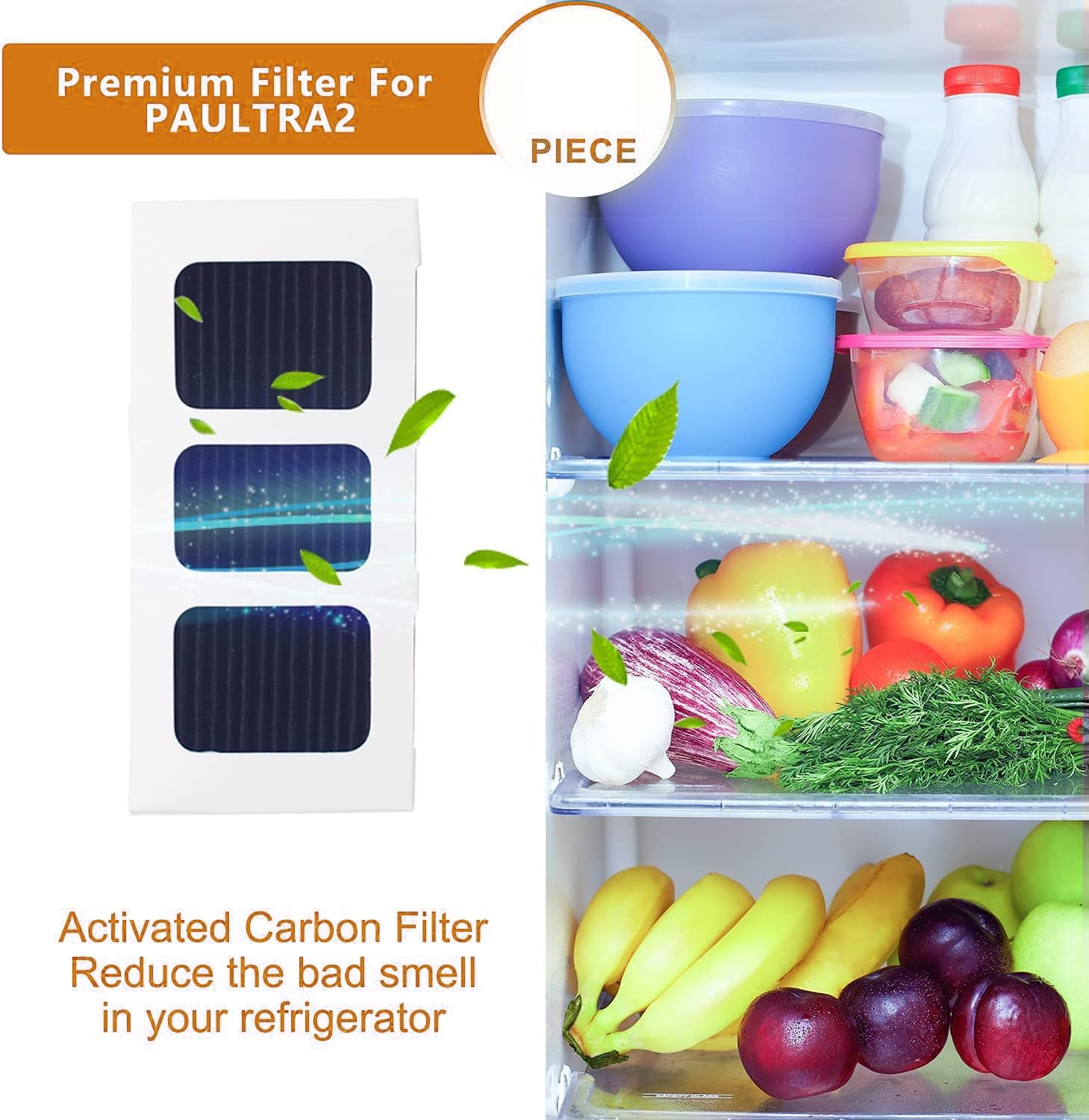 BEANPRECOY Carbon Activated Refrigerator Air Filter Replacement Compatible with Frigidaire Pureair Ultra 2 Pure Air Ultra 2 Pureair Ultra II and Electrolux 242047805 5303918847 Eap12364179-3Pack image number 6