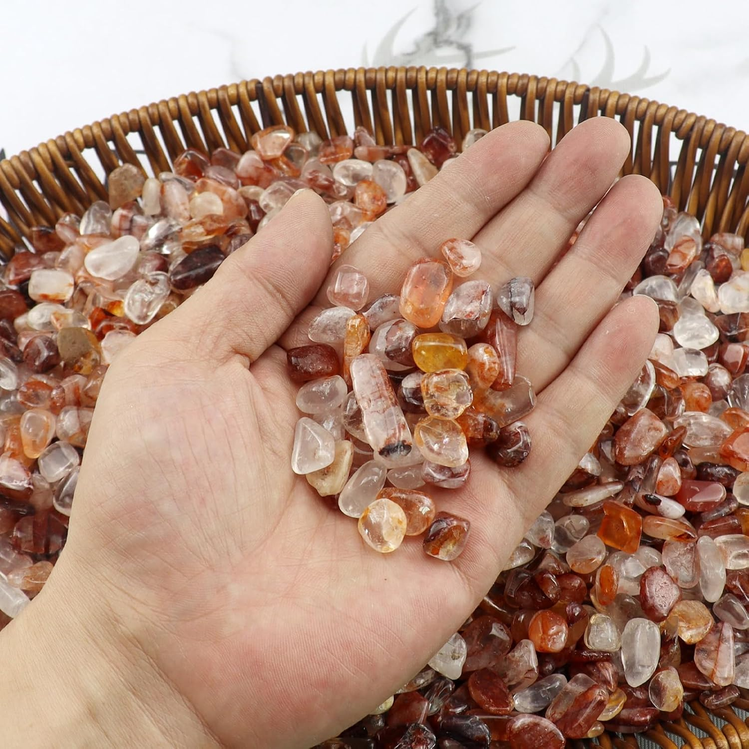 435G Aquarium Gravel Crushed Quartz Pebbles Natural Stones Tumbled Polished Bulk Succulent Rocks for Fish Tank Decorative Vase Filler image number 1