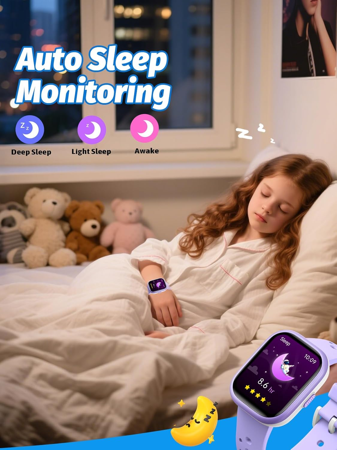 Teslahero Upgraded Kids Smart Watch Fitness Tracker, 1.85" Screen with 12 Puzzle Games, Heart Rate Sleep Monitor, Pedometer, Waterproof Activity Tracker With/Without APP for Boys Girls image number 4