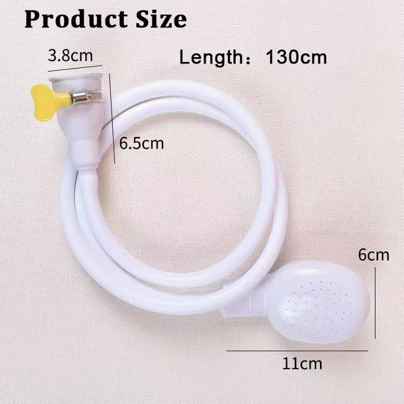 Portable Rubber Tube Nozzle, Portable Faucet Sprayer, Shampoo Sprayer Handheld Shower Head Spray Hose for Bathing Baby,Pets,Washing Hair,Rinsing Vegetables image number 1