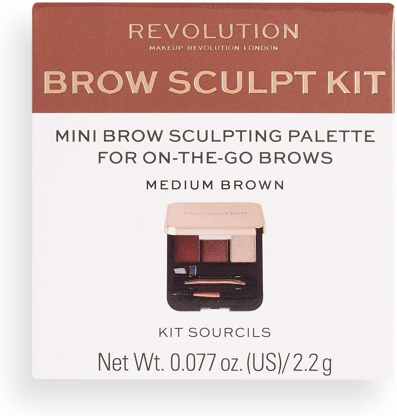 Revolution Beauty Brow Sculpt Kit ~ Dark Brown image number 2